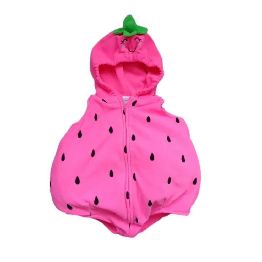 Carter's Pink and Green Bodysuit with Hood - Picture 2 of 11